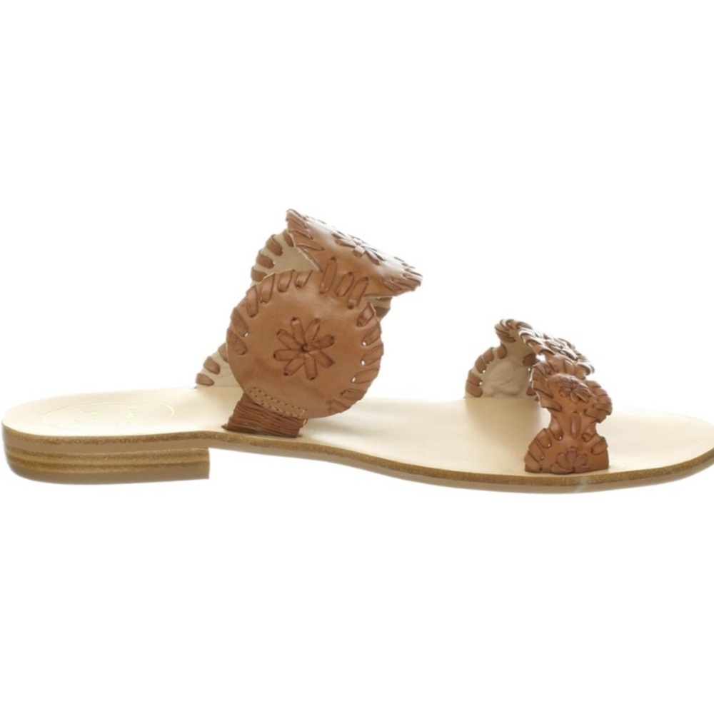 Jack Rogers Brown Ruffled Sandals